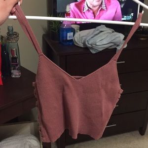 Burgundy crop top